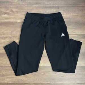 Adidas Climalite Black Zipper Pockets Jogger Sweats Skinny Size Medium M